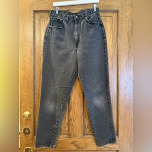 Vintage Black Washed Denim Jeans - 30” waist